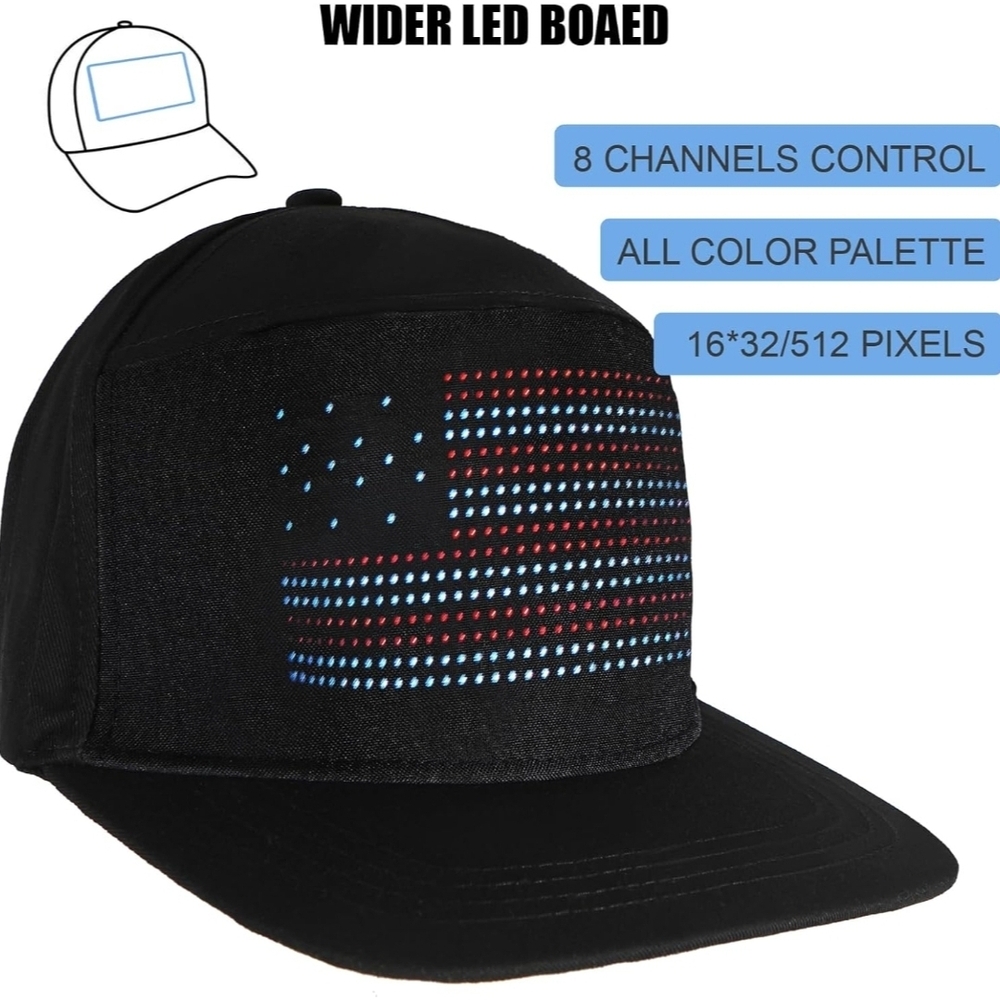 Black LED Light-Up Cap - Picture 4 of 4